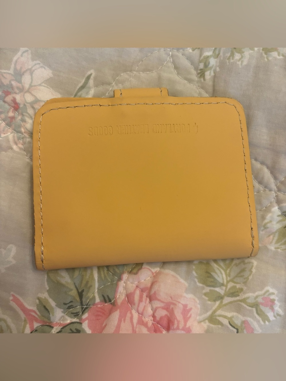 Portland Leather Compact Yellow Leather Snap Wallet - Women's - Picture 2 of 3